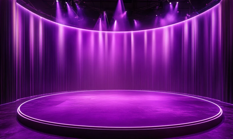 紫色圆形舞台