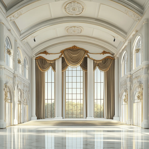 中央舞台高窗白墙