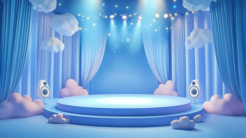 圆形舞台与扬声器
