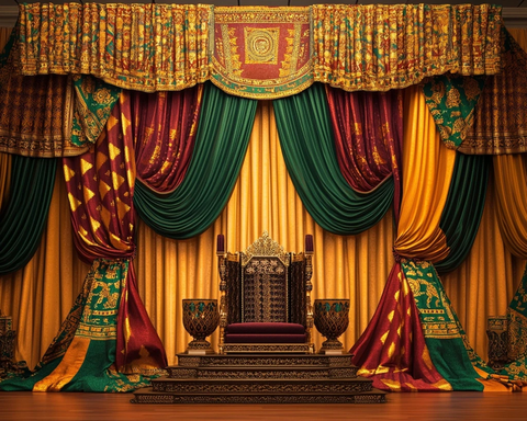 非洲女王宝座与金饰