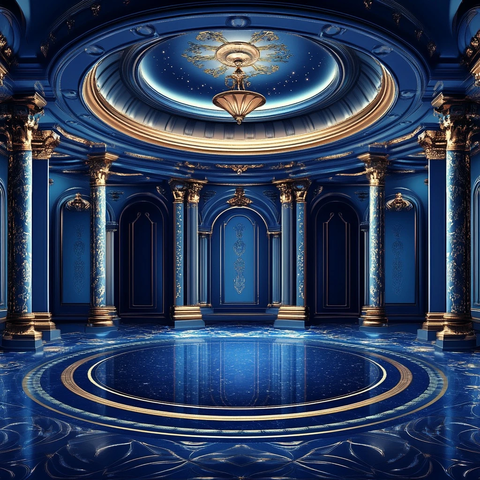 赌场背景与蓝色灯光