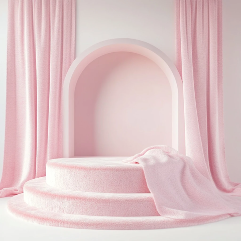 现代讲台粉色毛毯纹理