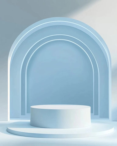 白色圆形讲台