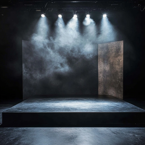 黑色舞台空置