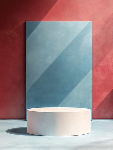 圆形白色展示台