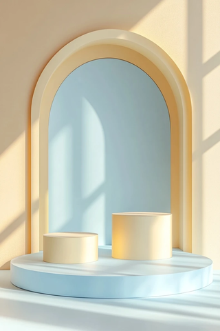 圆形几何形状展示台