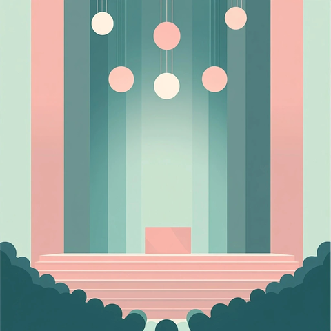 抽象舞台与观众席