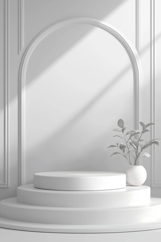 白色讲台与白色调色板