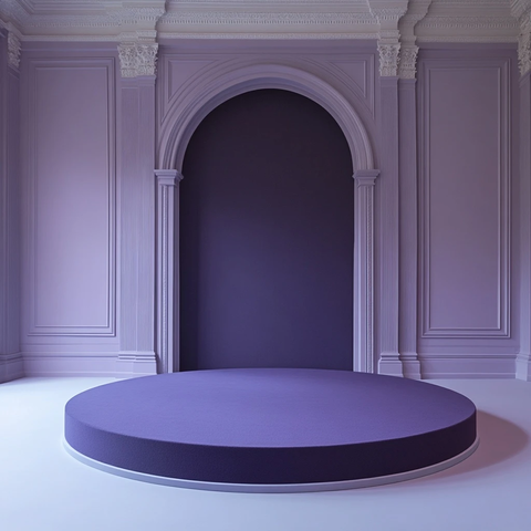 蓝色地毯旋转平台