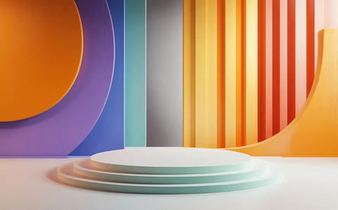 几何形状与色彩对比