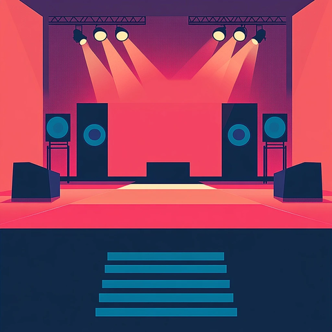 音乐舞台矢量图
