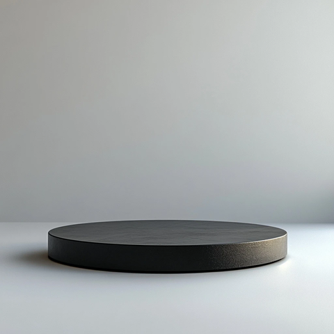 低圆薄黑讲台