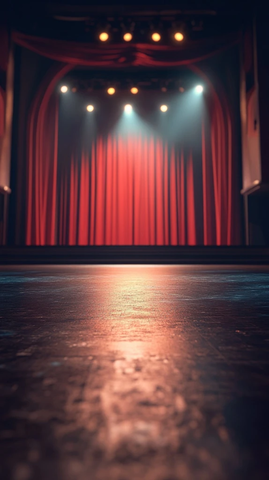 舞台中央聚光灯