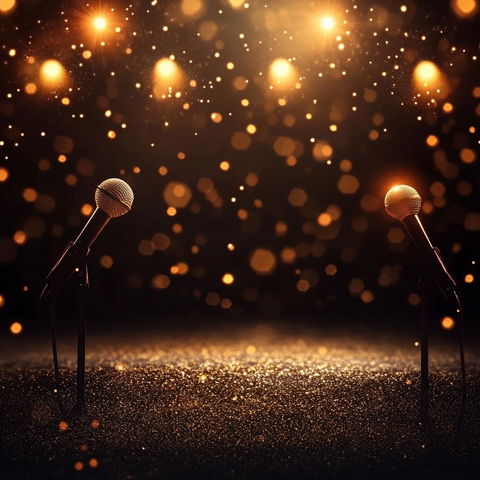 黑色背景中的摇滚灯光