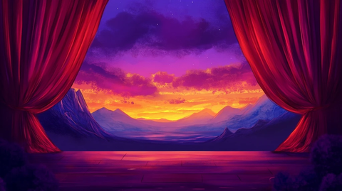 活动启动红色幕布