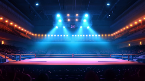 拳击比赛场地观众席