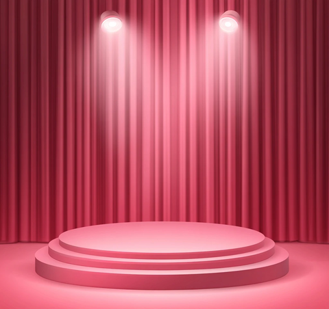 粉色讲台背景产品展示