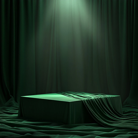 方形平台绿色背景