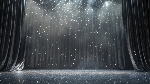 银光闪烁的舞台背景