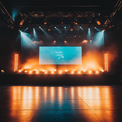 空舞台与大屏幕