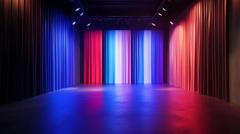 舞台背景红白蓝