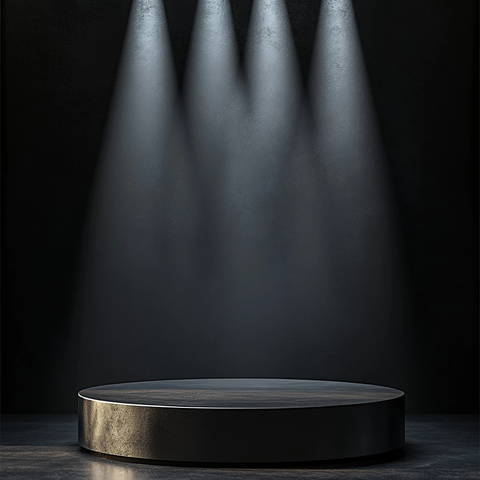黑色背景展示架