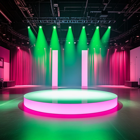 电竞舞台绿粉光