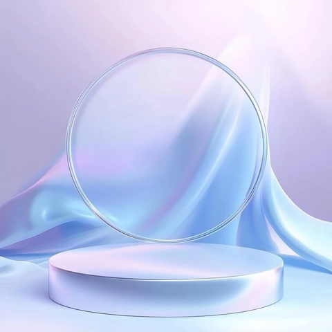 蓝色渐变玻璃质感展示台