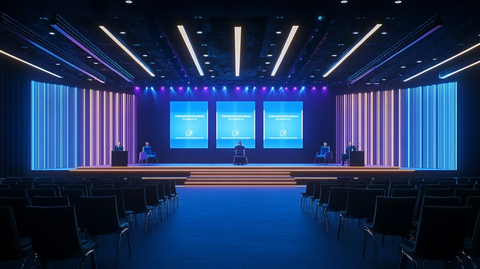 会议舞台与LED屏幕