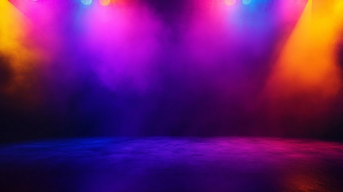 深紫蓝黄渐变背景