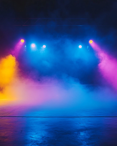 舞台灯光与雾背景