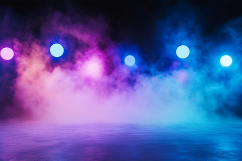 漂浮光球与色彩交融