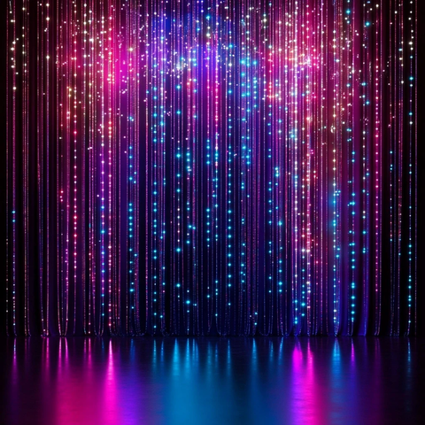 舞厅霓虹珠帘背景