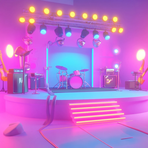 K-pop乐队舞台3D背景