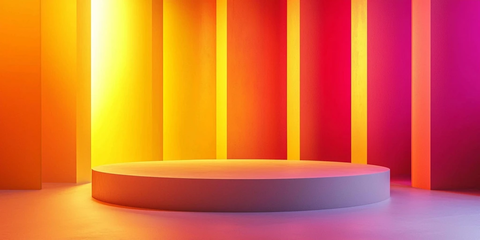 柠檬黄到橘色渐变