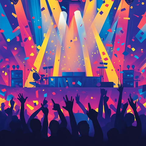 舞台音乐会场景