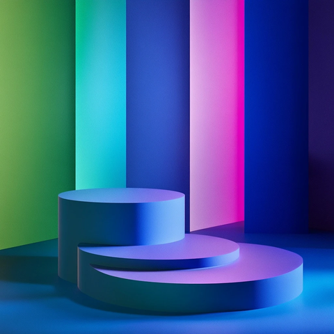 蓝绿品红产品背景