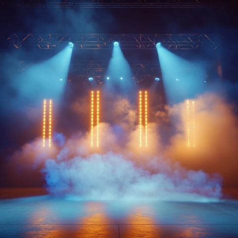 舞台灯光与烟雾效果