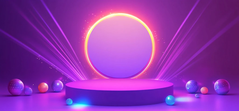 紫色舞台灯光光束