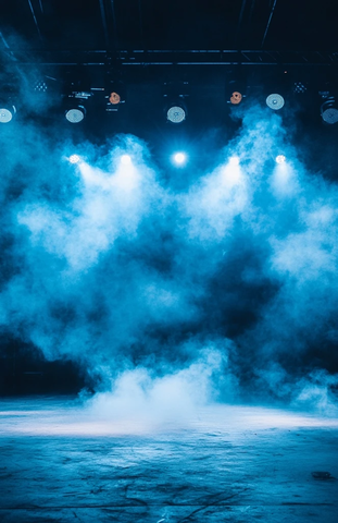 空舞台蓝烟雾灯光