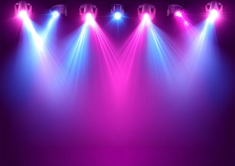 紫色蓝色舞台灯光光束