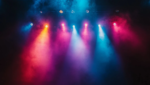 舞台灯光与烟雾效果
