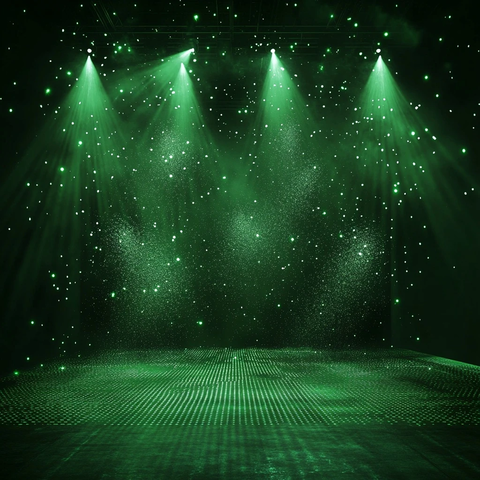 动态绿光舞台