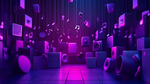 3d音乐图标背景