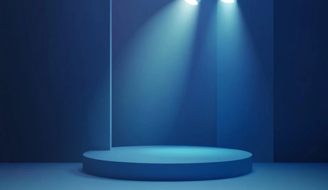 蓝色渐变背景产品展示