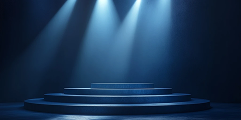 简约舞台与聚光灯