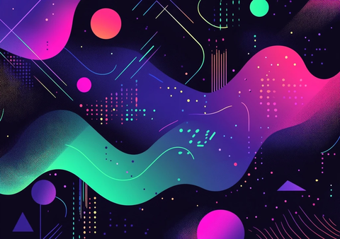 电音香水几何图案