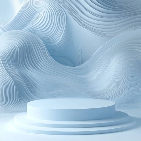 浅蓝波浪线背景展示平台
