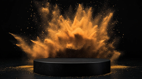 黑色圆台爆炸粉末