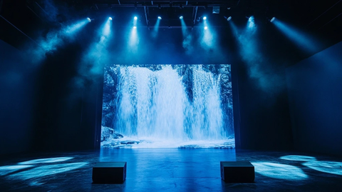 舞台瀑布投影